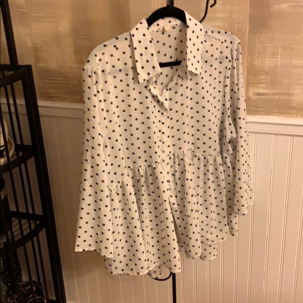 Loralette polka dot blouse